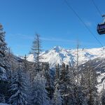 Winter landscape of the Val Cenis resort operated by the SEM de Val Cenis - SEM du Mont Cenis