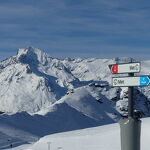 Winter landscape of the Val Cenis resort operated by the SEM de Val Cenis - SEM du Mont Cenis