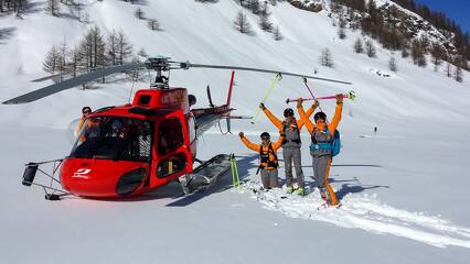 Atterraggio di un elicottero sulla neve - Régis Burnel