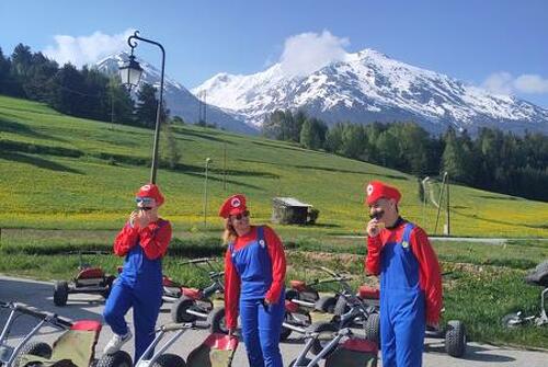 Sortie Mountain Kart sur la piste du Solert
