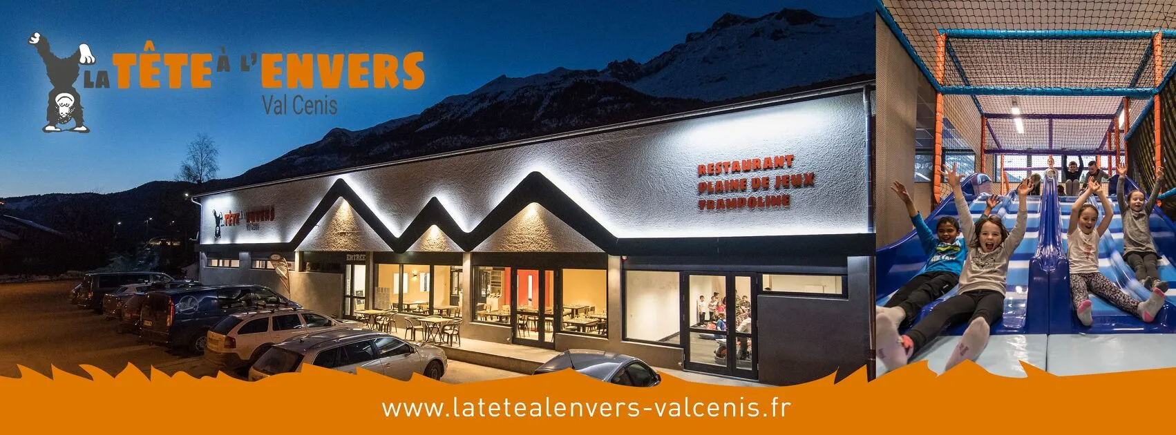 © Plaine de jeux et le restaurant La Tête à l'Envers à Val Cenis Sollières - La Tête à l'Envers