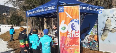 Stand  découverte du Parc national de la Vanoise dans le Vallon de L'Orgère