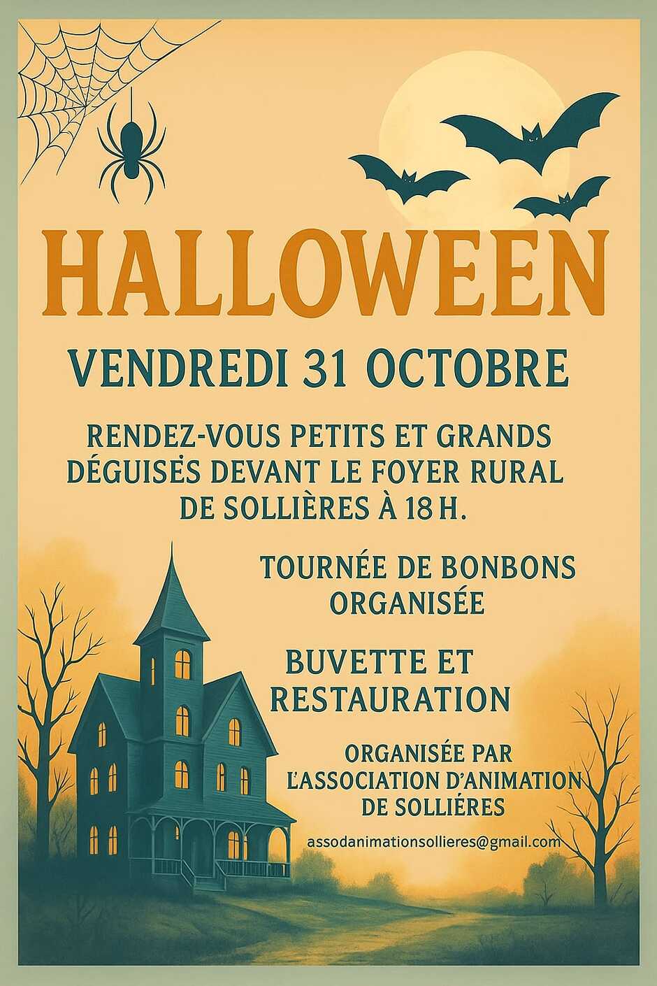 © Affiche halloween Val Cenis Sollières - Animation Sollières