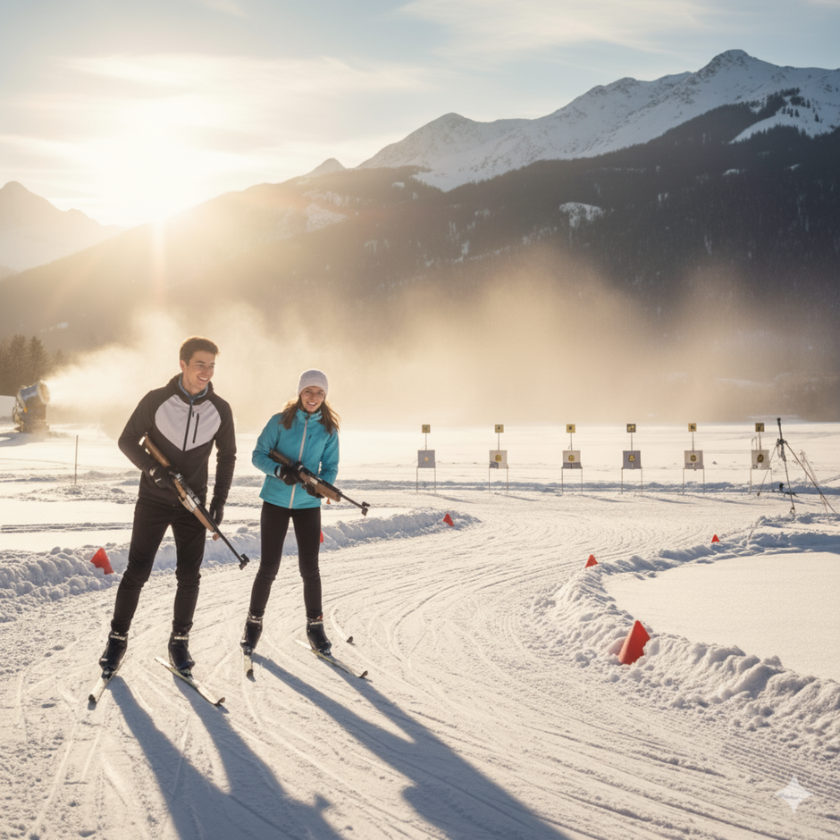 © Défis biathlon laser à Val Cenis-Sardières - Gemini IA