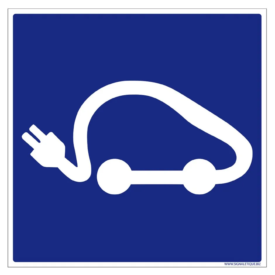 © Borne de recharges pour véhicules électriques_Val-Cenis - Logo code de la route