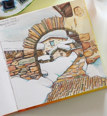 © Atelier dessin carnet de vacances à Val Cenis-Lanslevillard - destrucsbien