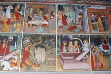 © Les décors peints de la chapelle Saint Sébastien à Val Cenis Lanslevillard - S. Perez - Fondation Facim