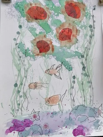 Animation using vegetable-based inks