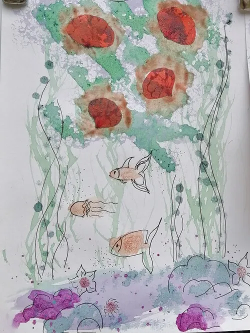 Animation using vegetable-based inks