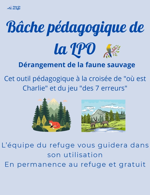 Bâche pédagogique au Refuge du Suffet