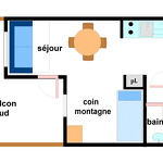 Colombaz - Studio 3 personnes - COL063